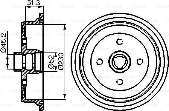 BOSCH 0 986 477 029 - Гальмівний барабан avtolavka.club