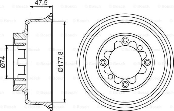 BOSCH 0 986 477 154 - Гальмівний барабан avtolavka.club