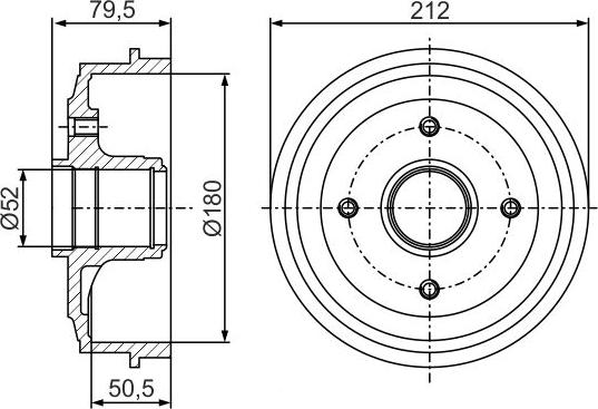 BOSCH 0 986 477 153 - Гальмівний барабан avtolavka.club