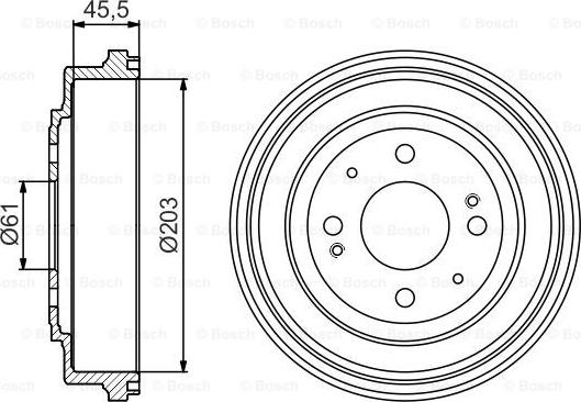 BOSCH 0 986 477 166 - Гальмівний барабан avtolavka.club