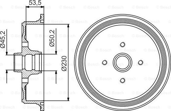 BOSCH 0 986 477 160 - Гальмівний барабан avtolavka.club