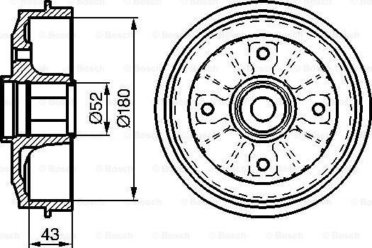 BOSCH 0 986 477 114 - Гальмівний барабан avtolavka.club