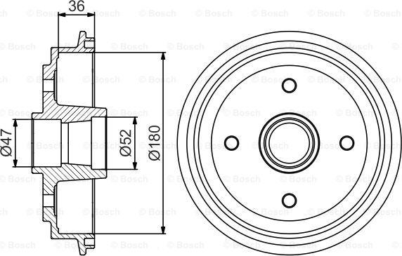 BOSCH 0 986 477 187 - Гальмівний барабан avtolavka.club