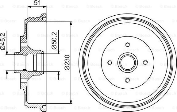 BOSCH 0 986 477 179 - Гальмівний барабан avtolavka.club