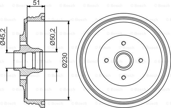 BOSCH 0 986 477 178 - Гальмівний барабан avtolavka.club