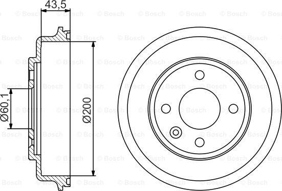 BOSCH 0 986 477 313 - Гальмівний барабан avtolavka.club