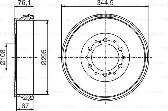 BOSCH 0 986 477 297 - Гальмівний барабан avtolavka.club