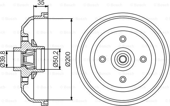 BOSCH 0 986 477 260 - Гальмівний барабан avtolavka.club