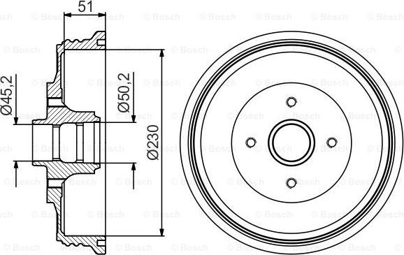 BOSCH 0 986 477 200 - Гальмівний барабан avtolavka.club