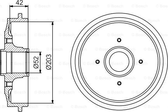 BOSCH 0 986 477 201 - Гальмівний барабан avtolavka.club