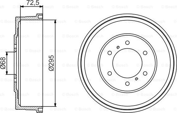 BOSCH 0986477215 - Гальмівний барабан avtolavka.club