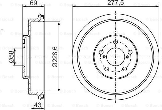 BOSCH 0 986 477 279 - Гальмівний барабан avtolavka.club