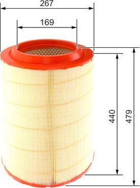 BOSCH 0 986 4B0 004 - Повітряний фільтр avtolavka.club