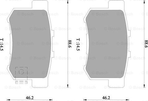 BOSCH 0 986 505 957 - Гальмівні колодки, дискові гальма avtolavka.club