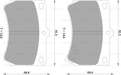 BOSCH 0 986 505 355 - Гальмівні колодки, дискові гальма avtolavka.club