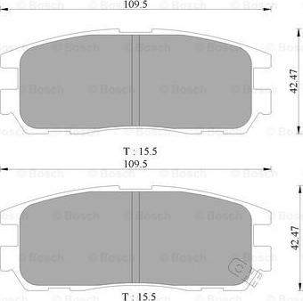 BOSCH 0 986 505 367 - Гальмівні колодки, дискові гальма avtolavka.club