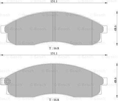 BOSCH 0 986 505 382 - Гальмівні колодки, дискові гальма avtolavka.club