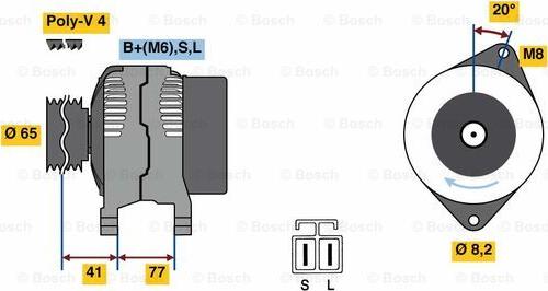 BOSCH 0 986 049 900 - Генератор avtolavka.club