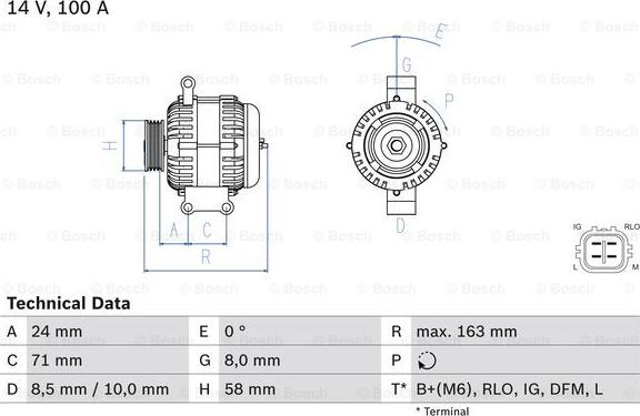 BOSCH 0 986 049 970 - Генератор avtolavka.club