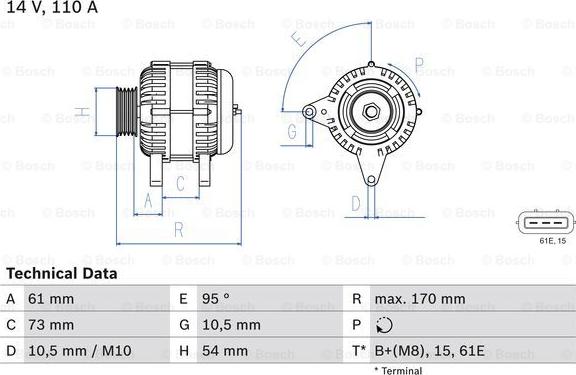 BOSCH 0 986 049 430 - Генератор avtolavka.club