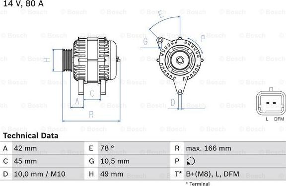 BOSCH 0 986 049 560 - Генератор avtolavka.club