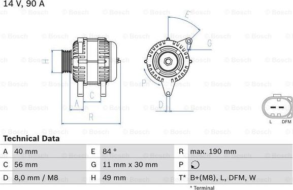 BOSCH 0 986 049 640 - Генератор avtolavka.club