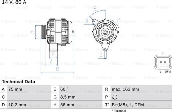 BOSCH 0 986 049 630 - Генератор avtolavka.club