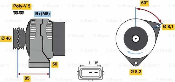 BOSCH 0 986 049 620 - Генератор avtolavka.club