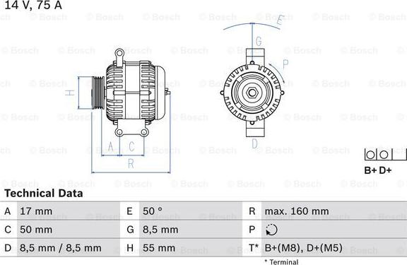 BOSCH 0 986 049 081 - Генератор avtolavka.club