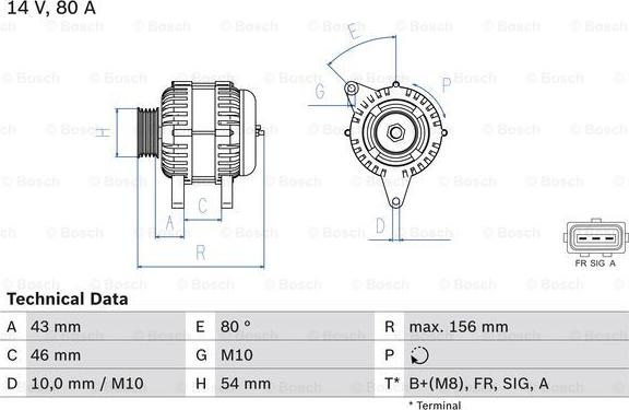 BOSCH 0 986 049 151 - Генератор avtolavka.club