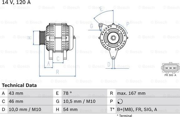 BOSCH 0 986 049 171 - Генератор avtolavka.club