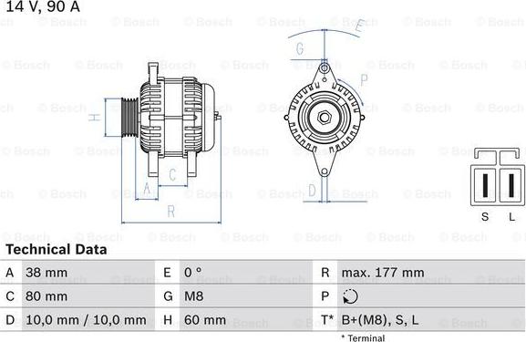 BOSCH 0 986 049 800 - Генератор avtolavka.club