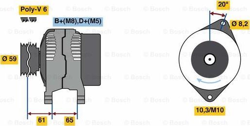 BOSCH 0 986 049 311 - Генератор avtolavka.club