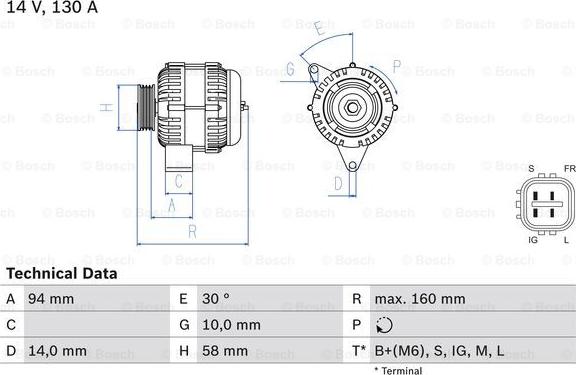 BOSCH 0 986 049 221 - Генератор avtolavka.club