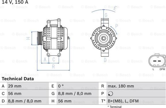 BOSCH 0 986 044 910 - Генератор avtolavka.club