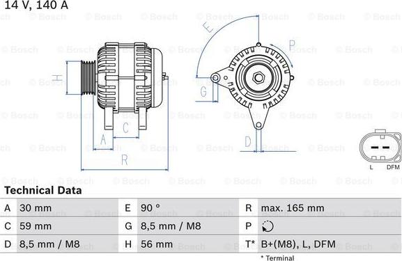 BOSCH 0 986 044 460 - Генератор avtolavka.club