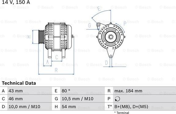 BOSCH 0 986 044 400 - Генератор avtolavka.club