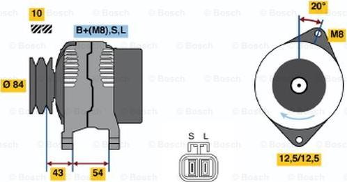 BOSCH 0 986 044 661 - Генератор avtolavka.club