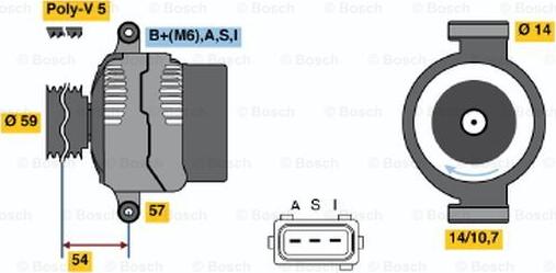 BOSCH 0 986 044 611 - Генератор avtolavka.club