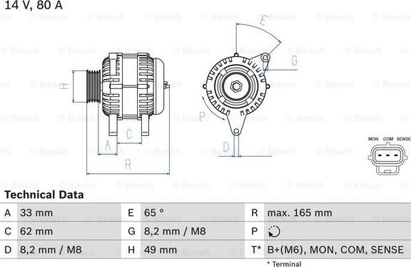 BOSCH 0 986 044 671 - Генератор avtolavka.club