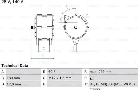 BOSCH 0 986 044 060 - Генератор avtolavka.club