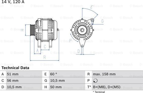 BOSCH 0 986 044 030 - Генератор avtolavka.club