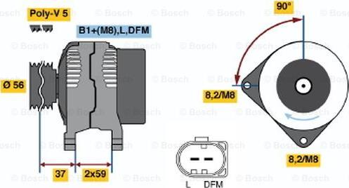 BOSCH 0 986 044 850 - Генератор avtolavka.club