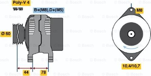 BOSCH 0 986 044 801 - Генератор avtolavka.club