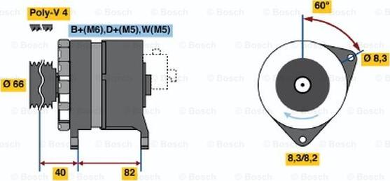 BOSCH 0 986 044 821 - Генератор avtolavka.club