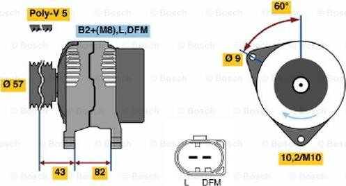 BOSCH 0 986 044 310 - Генератор avtolavka.club