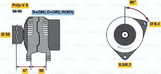 BOSCH 0 986 044 741 - Генератор avtolavka.club