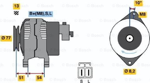 BOSCH 0 986 045 951 - Генератор avtolavka.club