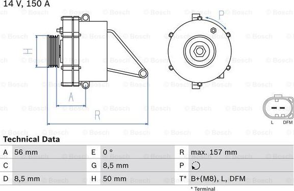 BOSCH 0 986 045 410 - Генератор avtolavka.club