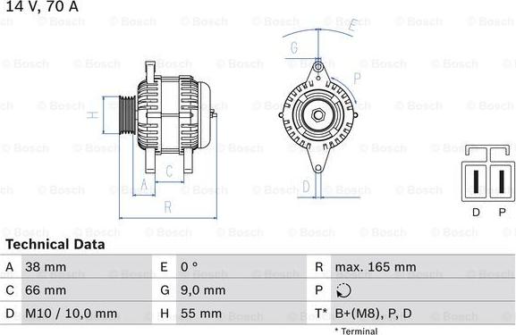 BOSCH 0 986 045 551 - Генератор avtolavka.club